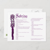 サブリナ葉書 ポストカード (正面/裏面)