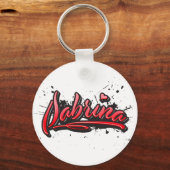 サブリナ赤いハートグラフティシュリュッセランガー キーホルダー (正面)