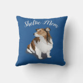 サブルシェットランド・ シープドッグシッテかわいらしィングブルー クッション (裏面)