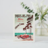 サブルズ・ドル・レ・ピン・フランス・ヴィンテージ・ポスター1927 ポストカード (スタンド正面)