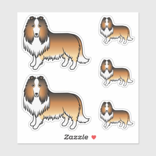 サブルーコリー かわいい カートゥーン 犬 シール (シート)