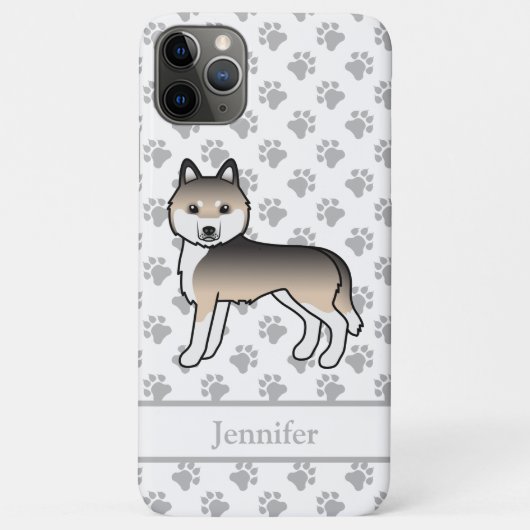 サブルー・シベリアン・ハスキー・キャラクタードッグと名前 Case-Mate iPhoneケース (裏面)
