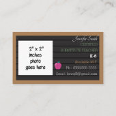 サブ先生レターボードビッグ写真の名刺 名刺 (裏面)