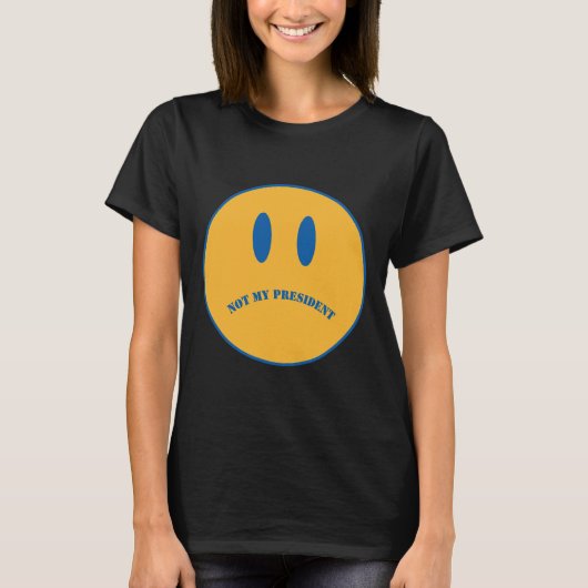 サブtleヴィンテージ悲しい顔 反トランプ tシャツ (正面)