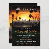 サプパーソナライズされたライズ50誕生日男性へ 招待状 (正面/裏面)