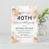 サプモダンリ40歳の誕生日招待状 招待状 (スタンド正面)