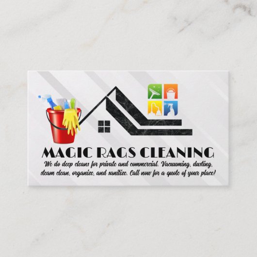 サプライとサービスのクリーニング 名刺 (正面)