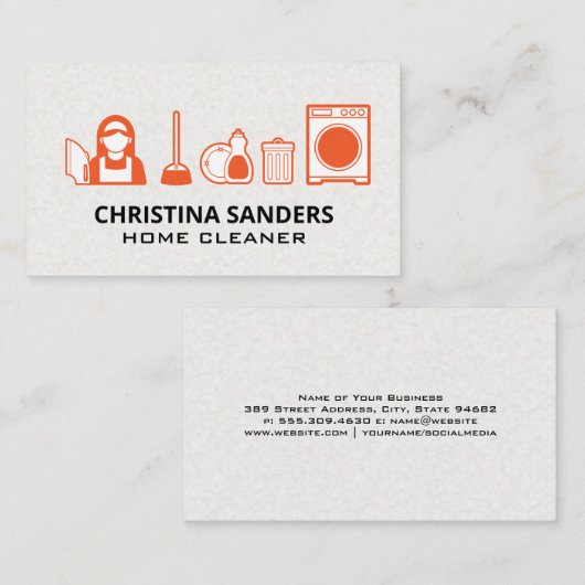 サプライとサービスのクリーニング 名刺 (正面/裏面)