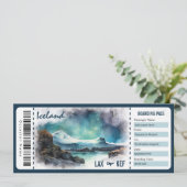 サプライスアイスランドボーディングパスギフト証明書 招待状 (スタンド正面)