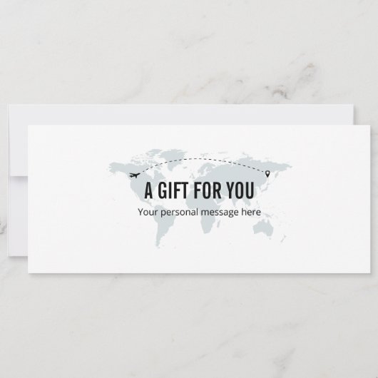 サプライスアイスランドボーディングパスギフト証明書 招待状 (裏面)