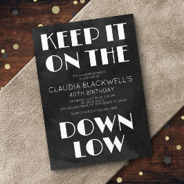 サプライズおもしろいダウン低誕生日 招待状