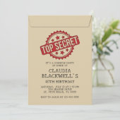 サプライズおもしろいトップシークレット誕生日 招待状 (スタンド正面)