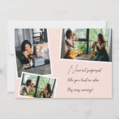 サプライズして！私の花嫁の介添人になってくれる？ フォト ブラッシュ ピンク 招待状 (正面)