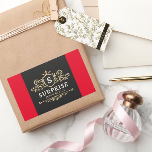 サプライズすごいブランド高級ウェディングパモダンーティ 長方形シール (ギフト)