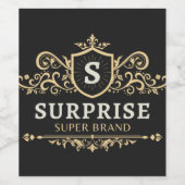 サプライズすごいブランド高級ウェディングパモダンーティb ワインラベル (シングルラベル)