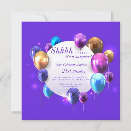 サプライズだ！ 招待状 (正面)