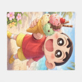 サプライズなプレゼント フリースブランケット (正面(横))