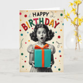 サプライズな子供の誕生日カード カード (黄色い花)