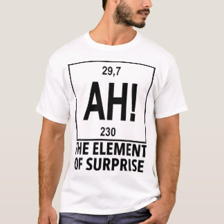 サプライズの要素 あー 化学周期表 Tシャツ