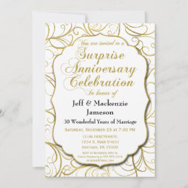 サプライズアニバーサリー招待 白金渦巻 招待状