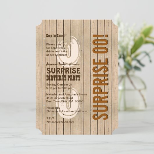 サプライズアニーイヤー誕生日ウッ動揺してドA06A 招待状 (スタンド正面)