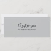 サプライズウィークエンドゲートウェイのギフト証明書 招待状 (裏面)