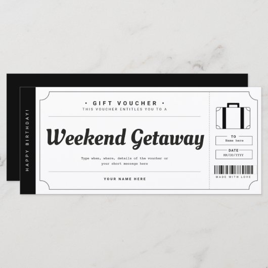 サプライズウィークエンドゲートウェイギフト旅行券 (正面/裏面)