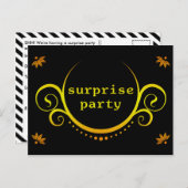 サプライズエレガントパーティの招待状 インビテーションポストカード (正面/裏面)