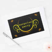 サプライズエレガントパーティの招待状 長方形シール (封筒)