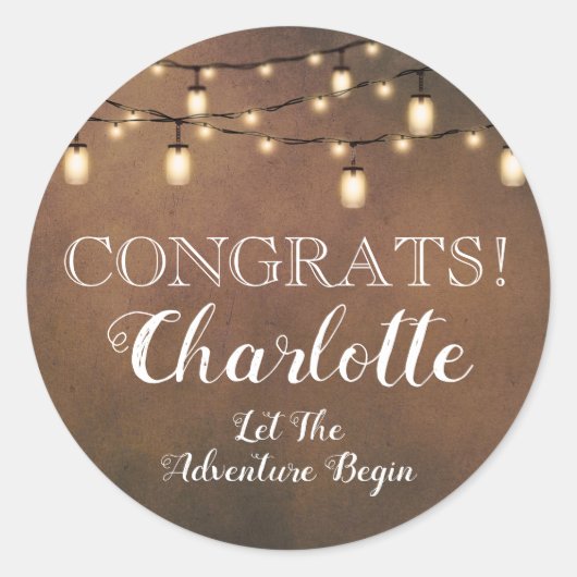 サプライズエレガントリタイアパーティークラシックラウンド ラウンドシール (正面)