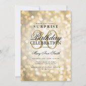 サプライズエレガント30thバースデーグラム金ゴールド灯 招待状 (正面)