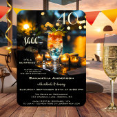 サプライズカクテルアダルト誕生日 招待状