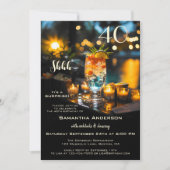 サプライズカクテル 大人の誕生日パーティー 招待状 (正面)