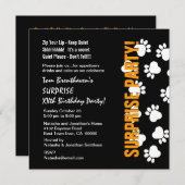 サプライズカスタム年誕生日の足の指紋V059 招待状 (正面/裏面)