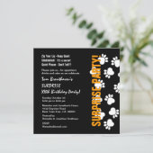 サプライズカスタム年誕生日の足の指紋V059 招待状 (スタンド正面)