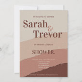 サプライズカップルのシャワーほこりっぽいバラ 招待状 (正面)