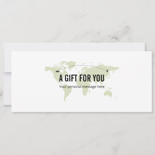 サプライズカナダ搭乗券ギフト証明書 招待状 (裏面)