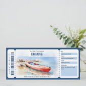 サプライズカヤックギフト券テンプレート 招待状 (スタンド正面)