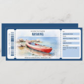 サプライズカヤックギフト券テンプレート 招待状 (正面/裏面)