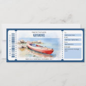 サプライズカヤックギフト券テンプレート 招待状 (正面)