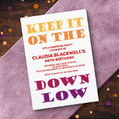 サプライズカラフルおもしろい引用文誕生日 招待状