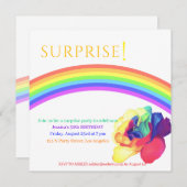サプライズカラフルパーティー 招待状 (正面/裏面)