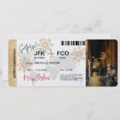 サプライズクリスマスボードパストリップチケット 招待状 (正面/裏面)