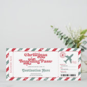 サプライズクリスマス搭乗券ギフトチケット 招待状 (スタンド正面)