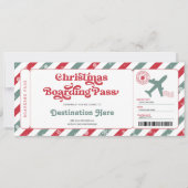 サプライズクリスマス搭乗券ギフトチケット 招待状 (正面)