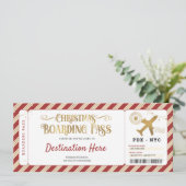 サプライズクリスマス搭乗券ギフトチケット 招待状 (スタンド正面)