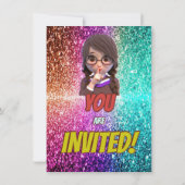 サプライズクワイレントシークレットバースデー招待状 招待状 (裏面)