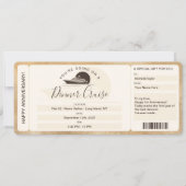 サプライズクーポンボーディングパスチケットクルーズディナー 招待状 (正面)