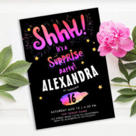 サプライズクールパーティースウィート16thネオングロー 招待状
