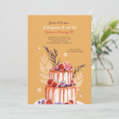 サプライズケーキバースデーパーティ招待状 招待状 (スタンド正面)